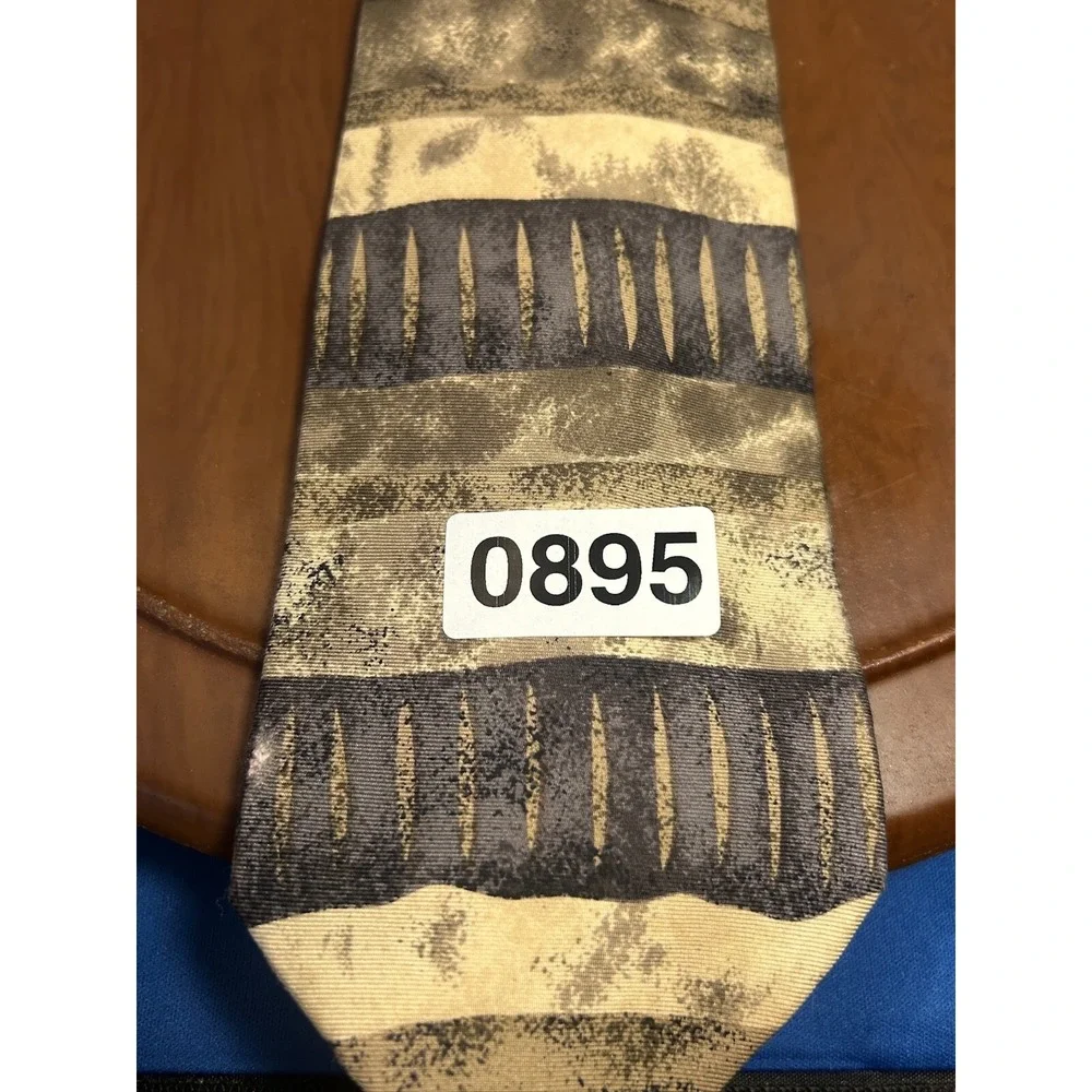 Surrey Brown Men's 100% Silk Tie Striped Necktie‎